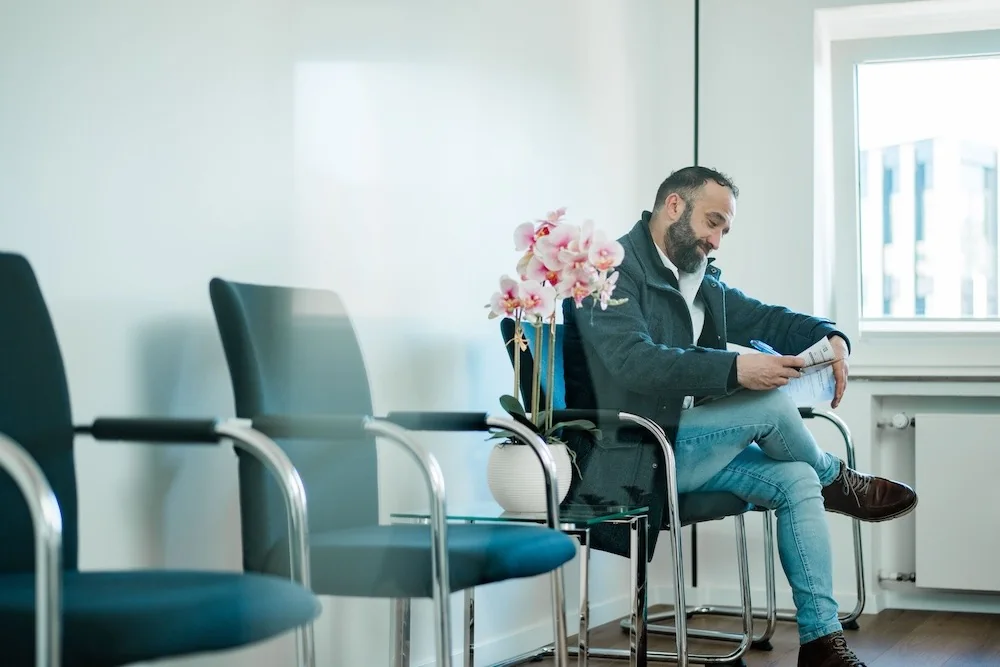 Wartezimmer der kardiologischen Privatpraxis in Düsseldorf